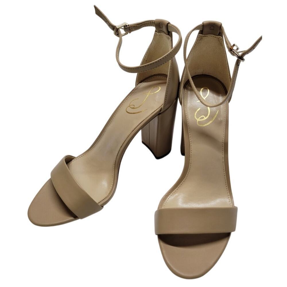 Sam Edelman Nude Tan Block Heel Sandals